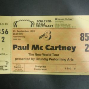 Paul Mccartney-1993 Stuttgart Ticket