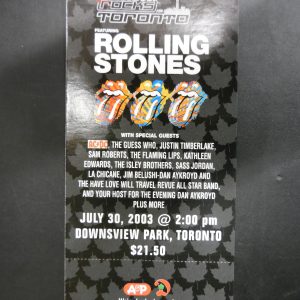 Rolling Stones- Licks 2003 Tour Ticket