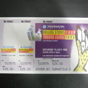 Rolling Stones-Voodoo Lounge  1995 Wembley Stadium Ticket