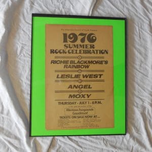Leslie West/Rainbow/Angel/Moxy-Allentown,Pa. 1976 Poster