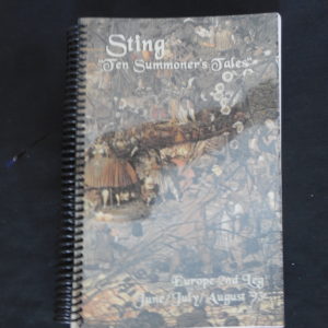 Sting(Police)-Ten Summoner's Tales-  1993 Europe-Roadies Tour Itinerary