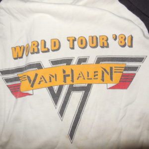Van Halen-Roadies  1981 World Tour Tee Shirt